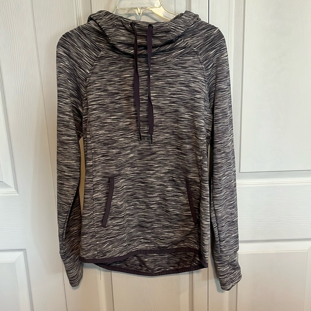 Sweatshirt, size M, purple/grey